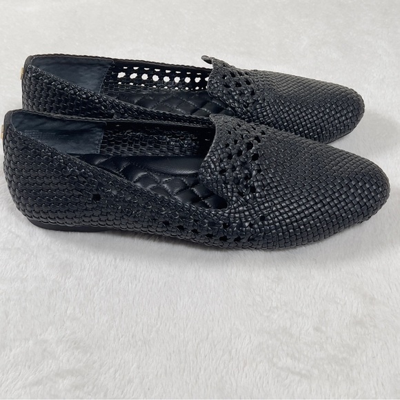 Birdies Shoes - BIRDIES The Starling Woven Black Flats Womens Sz 9 Black Faux Leather